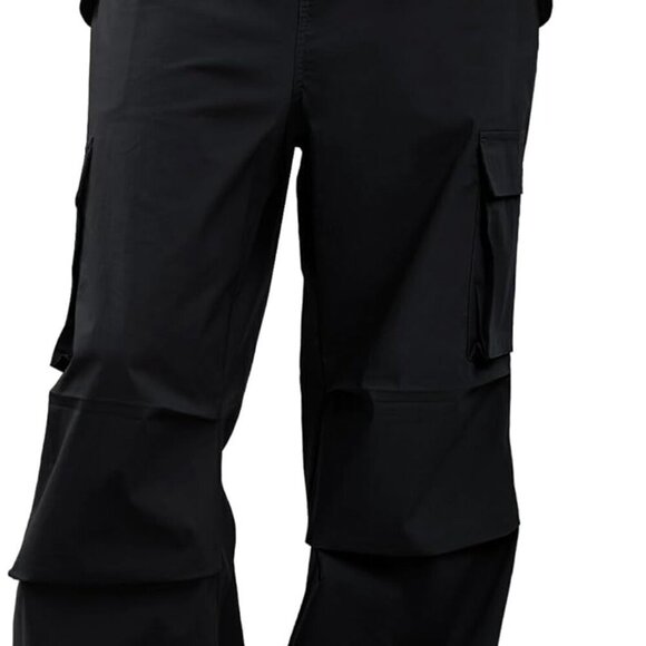 Pants - Cargo Pants Women Low Waisted Parachute Pants with Pockets Loose Baggy Hiking Pa
